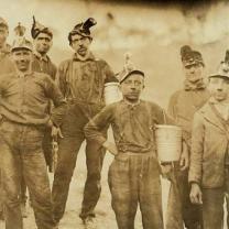 Very old photo of coal miners