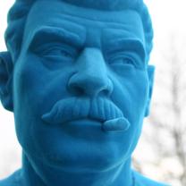 A satirical Bust of Stalin with Cigarette inn mpouth